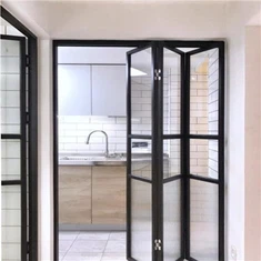 Dveřní skládací dveře, které se otevírají dovnitř